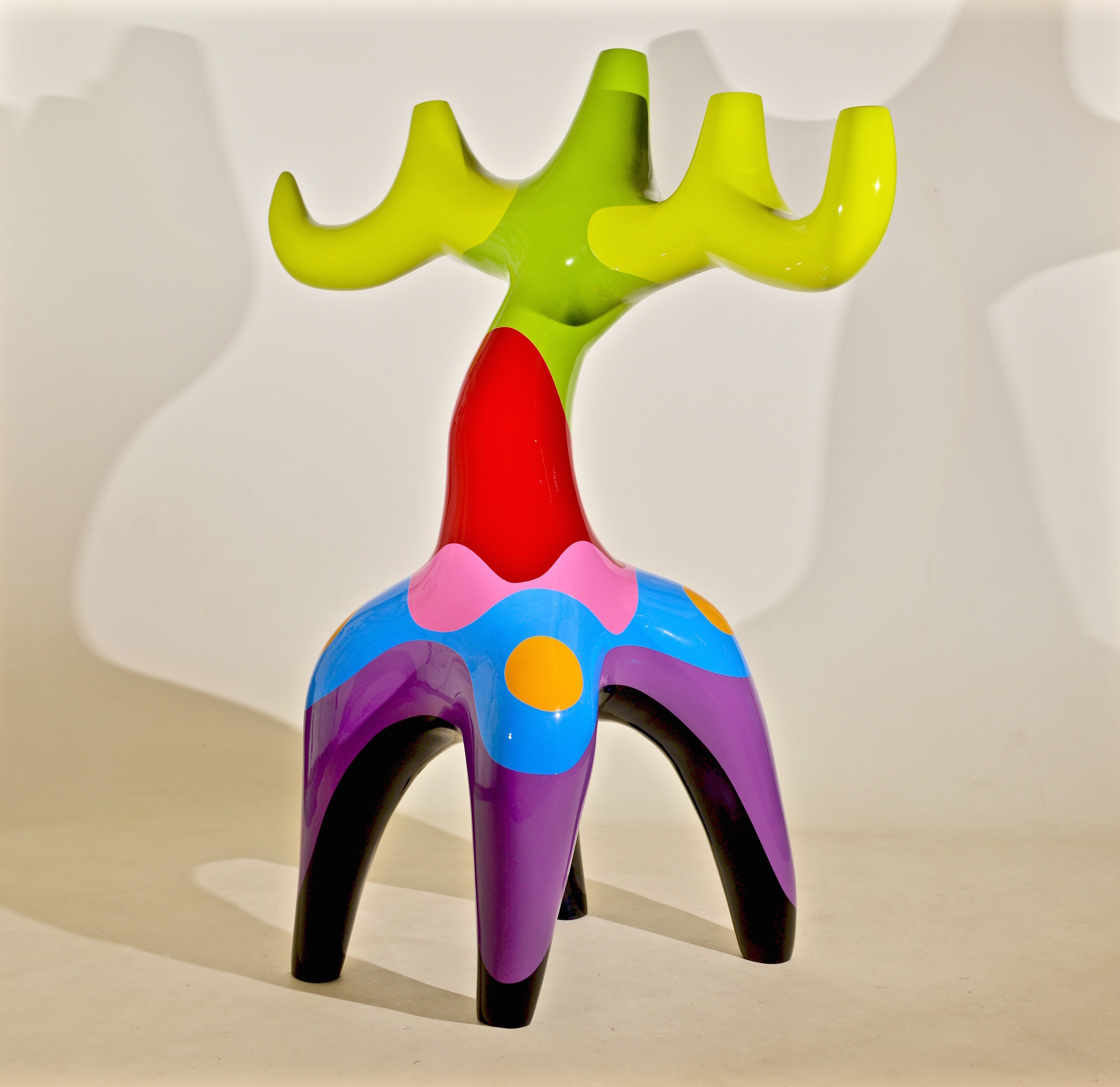 Blossomed Fiberglass and Resin (160h x 130w x 90d cm) by Sam Shendi